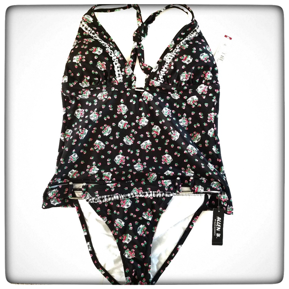 🩱🍓NWT Allen B. Strawberry Tankini Swim Set